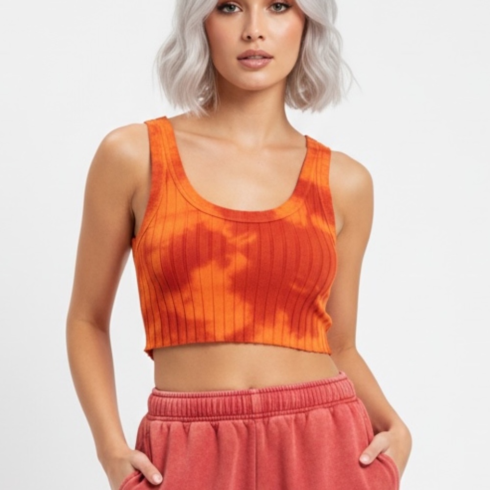 NEW COTTON CITIZEN Capri Ti Dye Cropped Tank Top SIZE XS